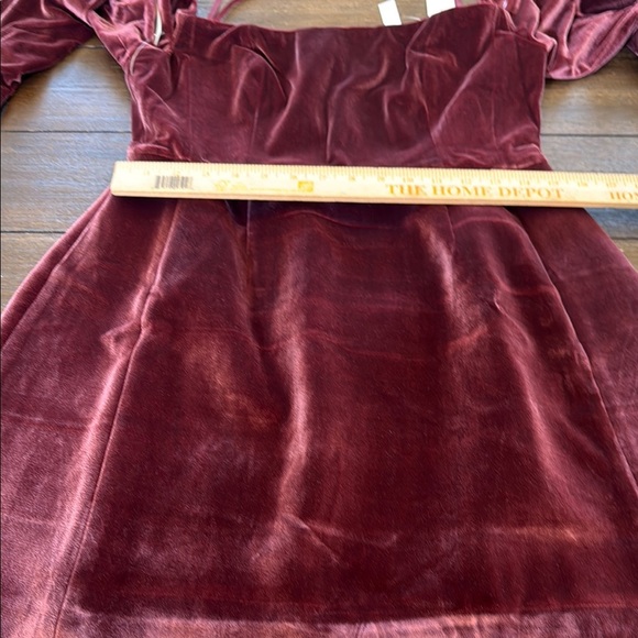 Anthropologie Velvet Off-Shoulder Mini Dress - Mauve - Picture 7 of 13